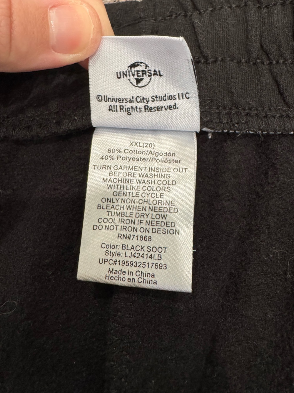 Wicked Women's Graphic Jogger Sweatpants in Black Size XXL with Glitter Shimmer - Picture 6 of 9